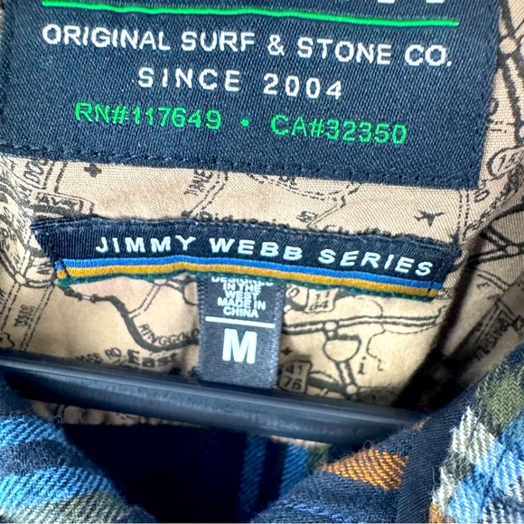 HIPPIE TREE - Jimmy Webb‎ Series Men's Plaid Button-Down Shirt - Navy and Brown - Picture 6 of 7